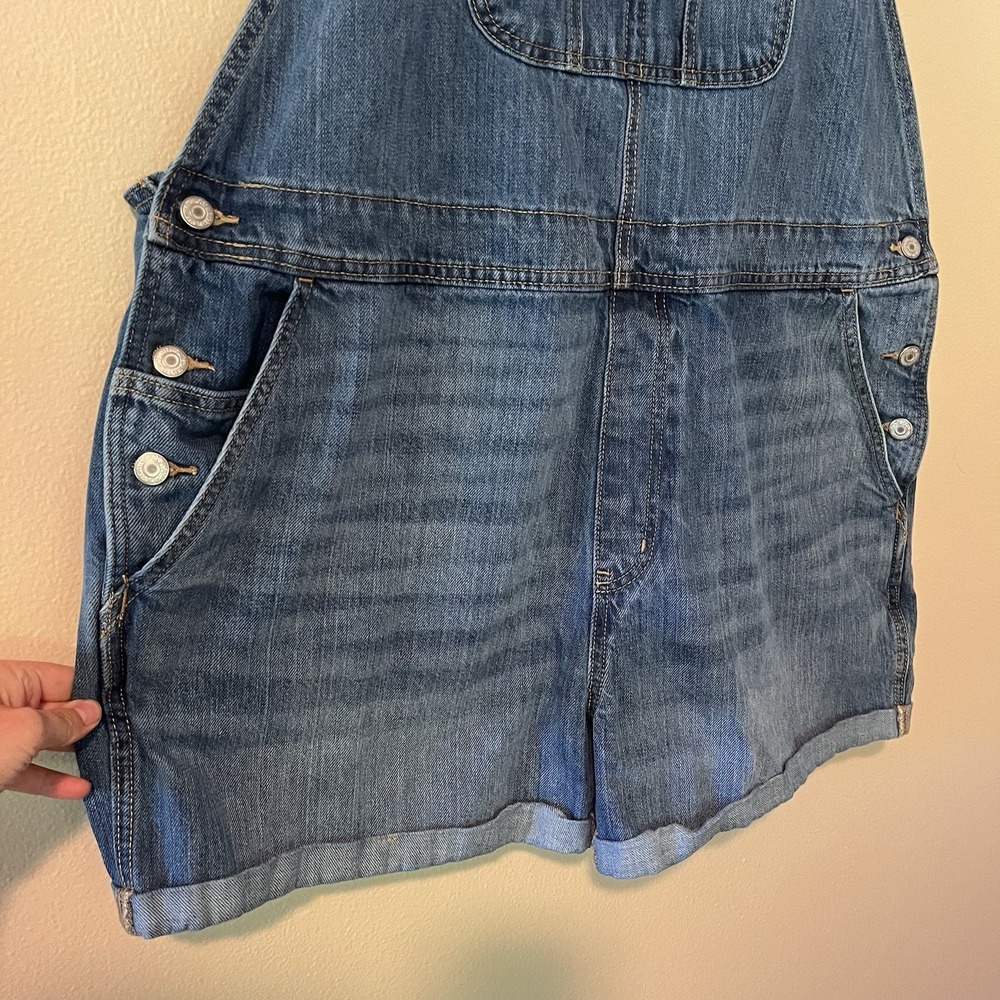 Old Navy Overall Shorts 3x Denim Bibs Dungarees Country Preppy Cute Fair 90s - Picture 3 of 5